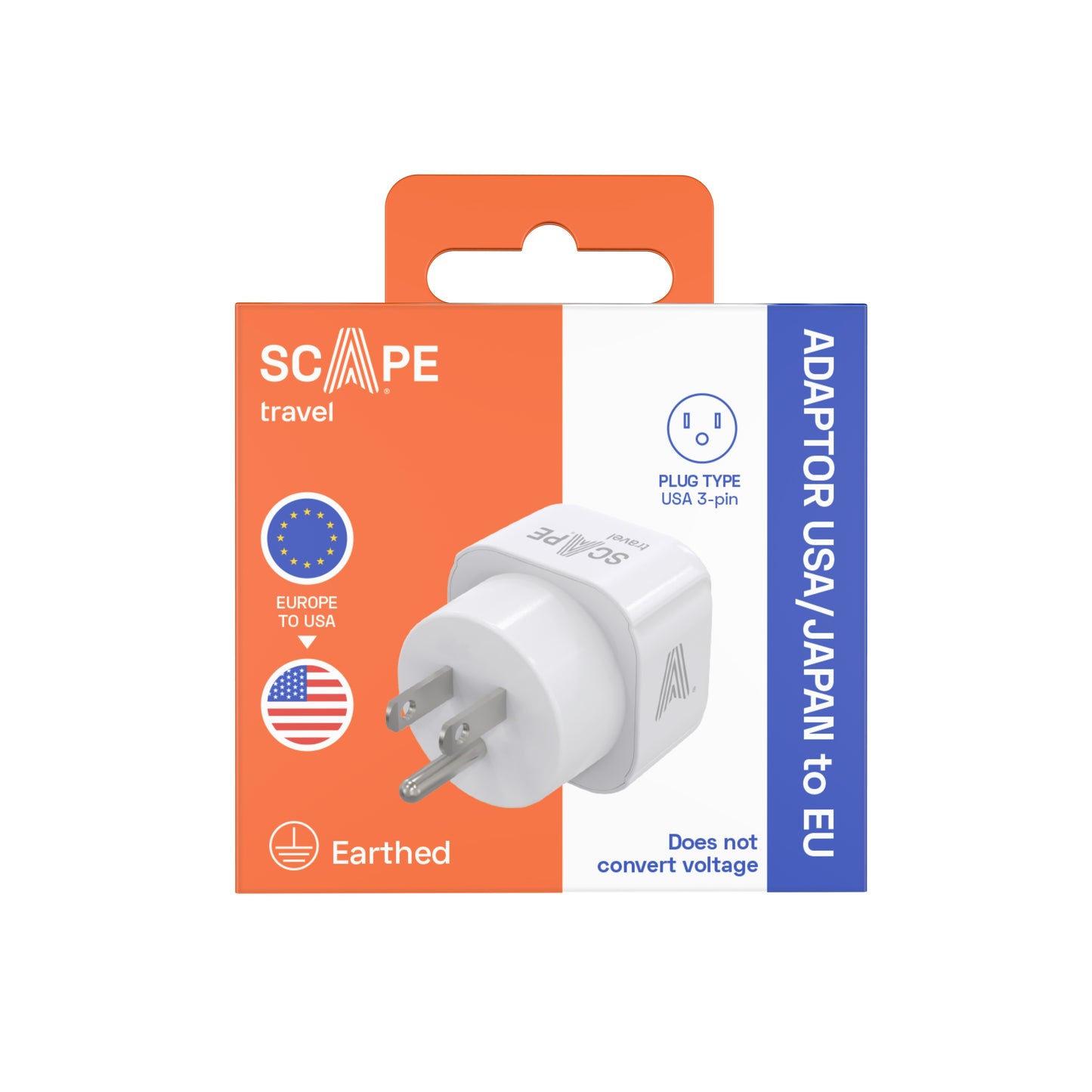 Universal adapter (EU to USA/Japan or UK)