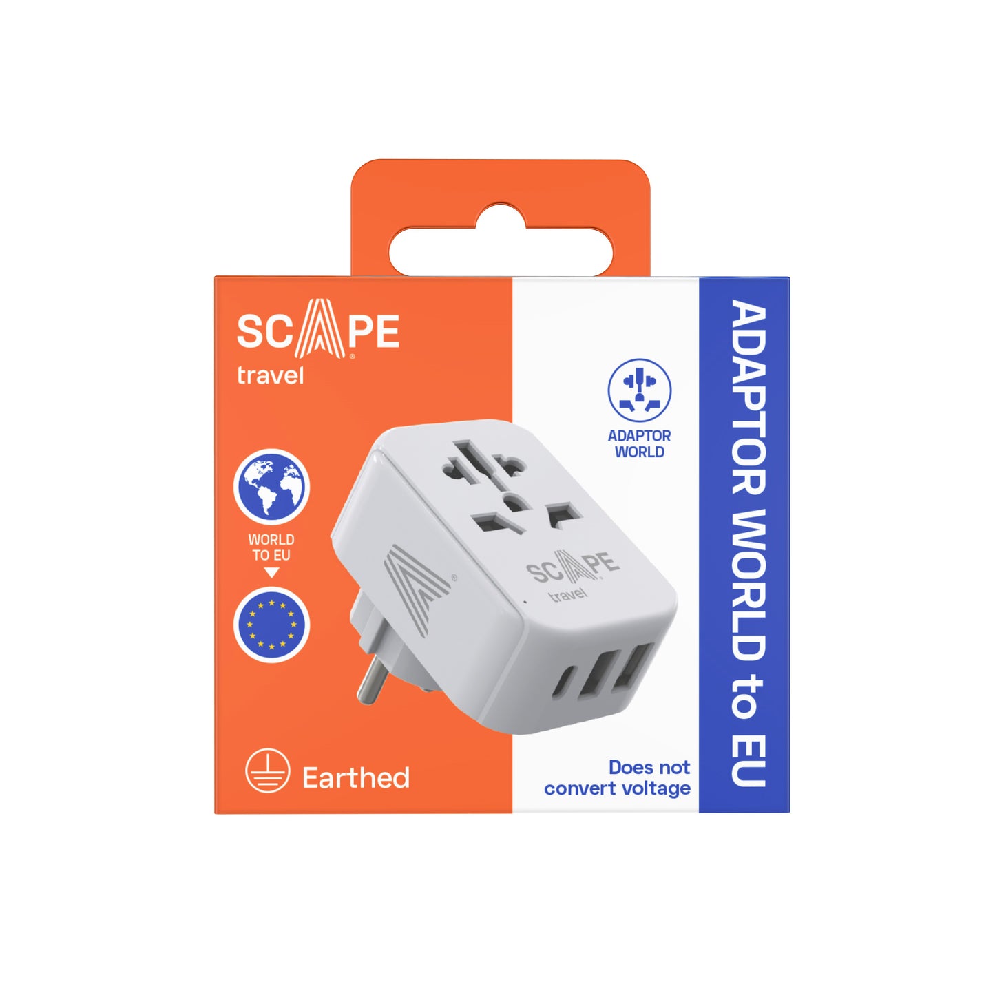 Universal Adapter + USB (World to EU/UK)